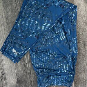 Everlast Sport Blue Striped Leggings Women's XL Athletic Workout Pants